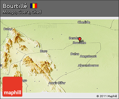 Physical Panoramic Map of Bourtillé