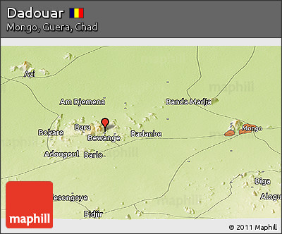 Physical Panoramic Map of Dadouar
