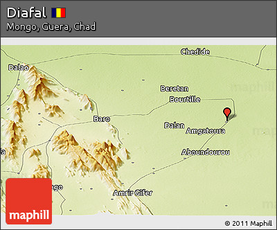 Physical Panoramic Map of Diafal