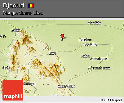 Physical Panoramic Map of Djaouri