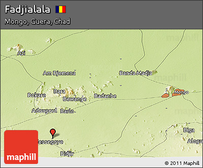 Physical Panoramic Map of Fadjialala