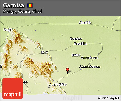Physical Panoramic Map of Garnisa
