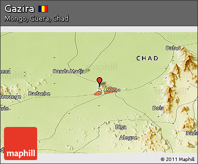 Physical Panoramic Map of Gazira