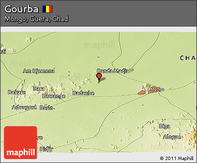 Physical Panoramic Map of Gourba