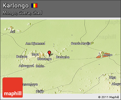 Physical Panoramic Map of Karlongo