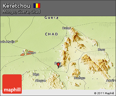 Physical Panoramic Map of Kérétchou