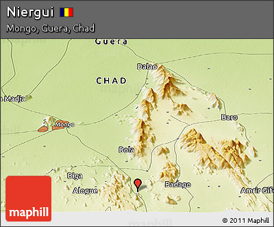 Physical Panoramic Map of Niergui
