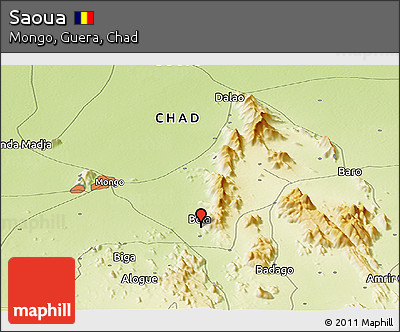 Physical Panoramic Map of Saoua