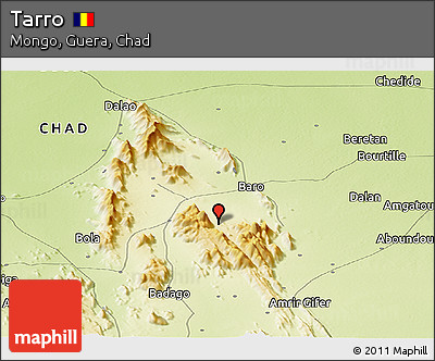 Physical Panoramic Map of Tarro