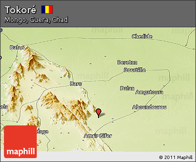 Physical Panoramic Map of Tokoré