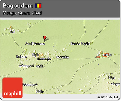 Physical Panoramic Map of Bagoudam