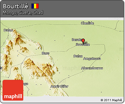 Physical Panoramic Map of Bourtillé