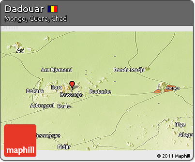 Physical Panoramic Map of Dadouar