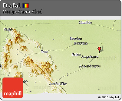 Physical Panoramic Map of Diafal