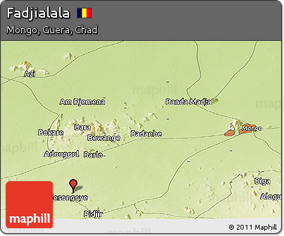 Physical Panoramic Map of Fadjialala