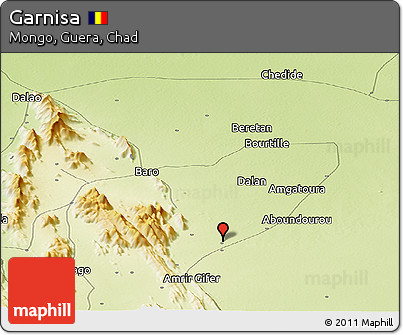 Physical Panoramic Map of Garnisa