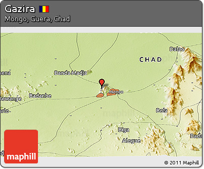 Physical Panoramic Map of Gazira