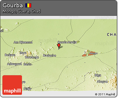 Physical Panoramic Map of Gourba