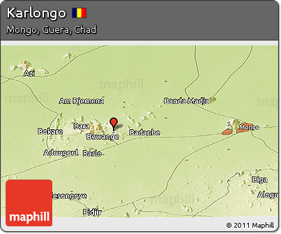 Physical Panoramic Map of Karlongo