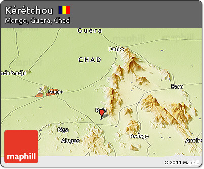 Physical Panoramic Map of Kérétchou