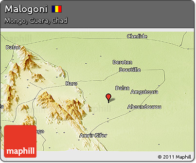 Physical Panoramic Map of Malogoni