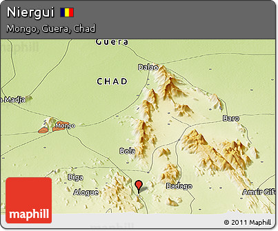 Physical Panoramic Map of Niergui