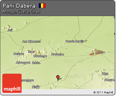 Physical Panoramic Map of Pani Dabéra