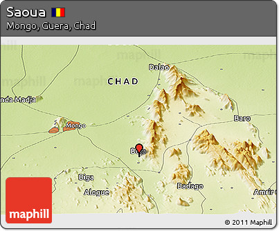Physical Panoramic Map of Saoua