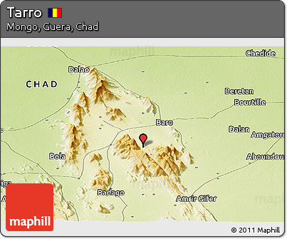 Physical Panoramic Map of Tarro