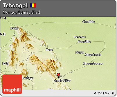 Physical Panoramic Map of Tchongol