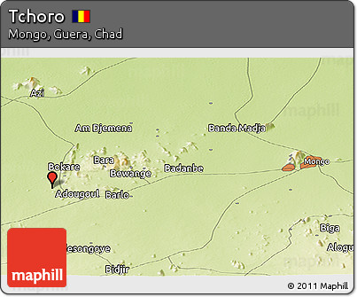 Physical Panoramic Map of Tchoro