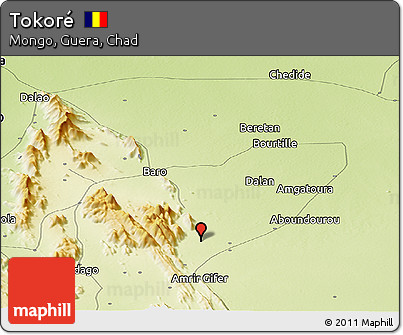 Physical Panoramic Map of Tokoré