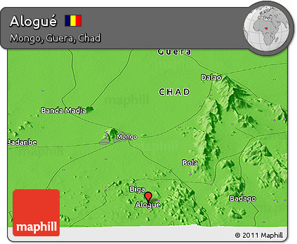 Political Panoramic Map of Alogué