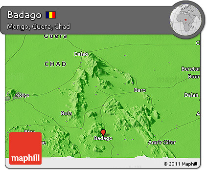 Political Panoramic Map of Badago
