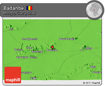 Political Panoramic Map of Badanbé