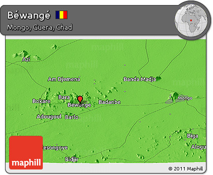 Political Panoramic Map of Béwangé