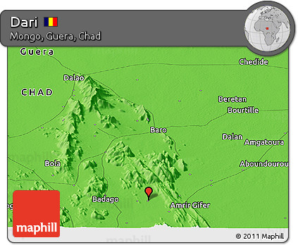 Political Panoramic Map of Dari