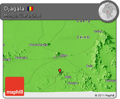 Political Panoramic Map of Djagala