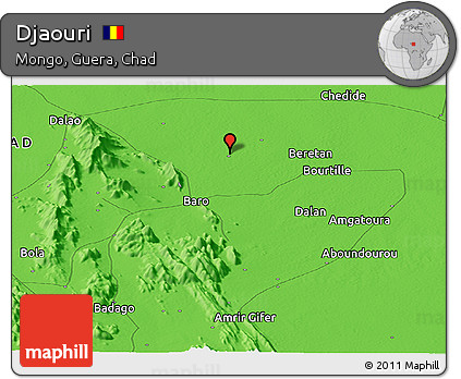 Political Panoramic Map of Djaouri
