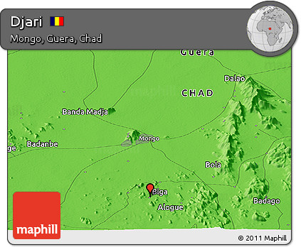 Political Panoramic Map of Djari