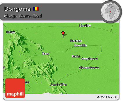 Political Panoramic Map of Dongoma