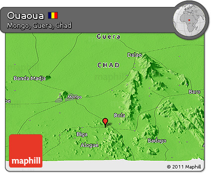 Political Panoramic Map of Ouaoua