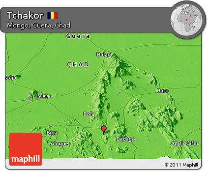 Political Panoramic Map of Tchakor