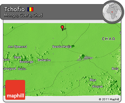 Political Panoramic Map of Tchofio