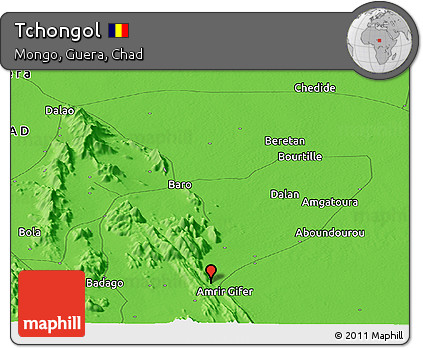 Political Panoramic Map of Tchongol