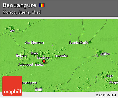 Political Panoramic Map of Beouangure