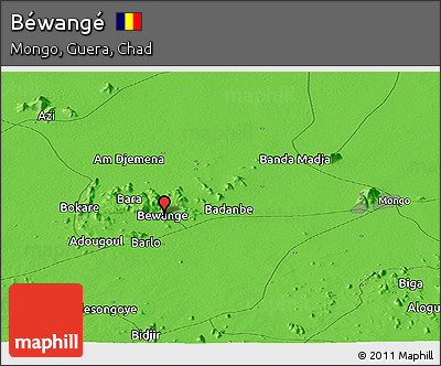 Political Panoramic Map of Béwangé