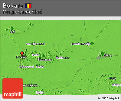 Political Panoramic Map of Bokare