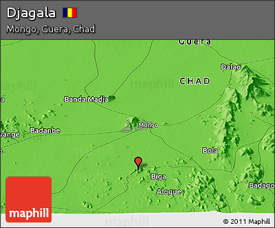 Political Panoramic Map of Djagala