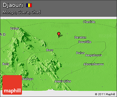 Political Panoramic Map of Djaouri